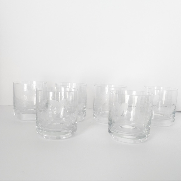 Set of six etched Schott Zwiesel old fashioned cocktail glasses - Picture 1 of 4